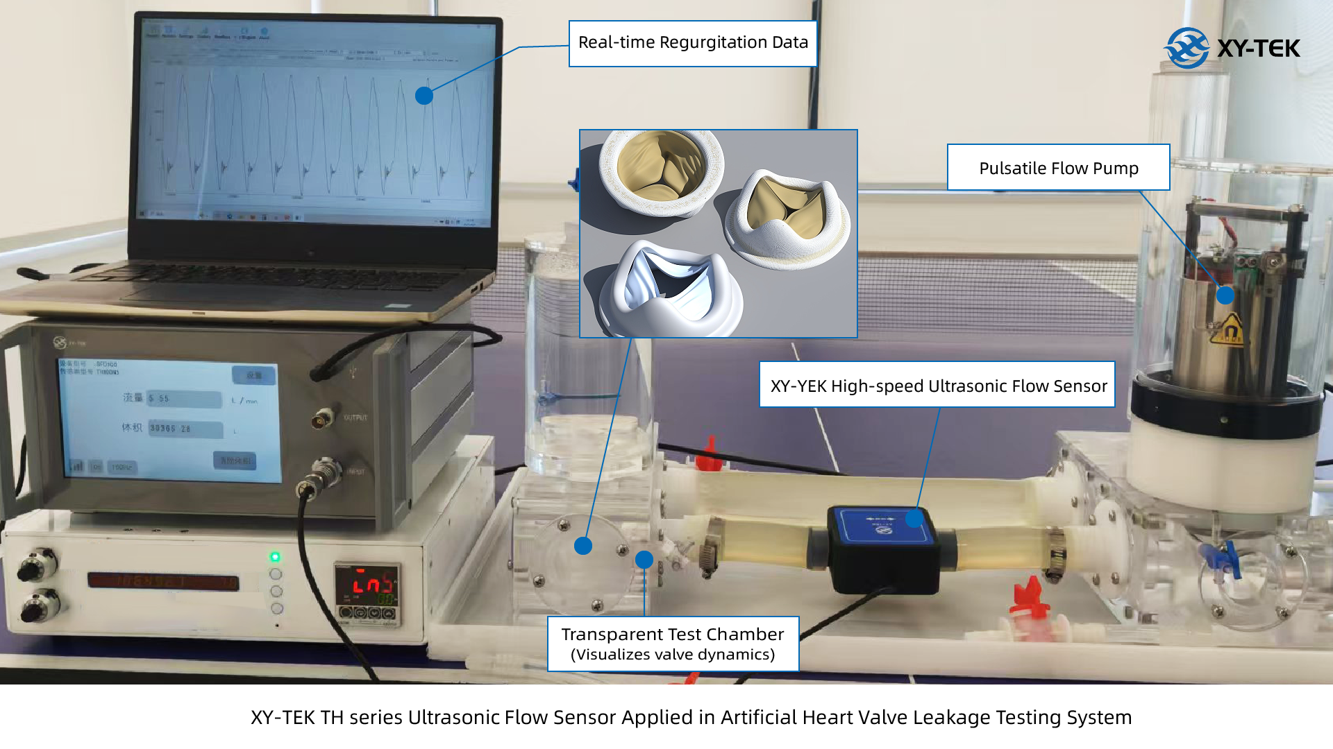 Capturing Millisecond-Level Hemodynamic Transients: Applications of Ultrasonic Flow Meters in Medical Pulsatile Flow Testing artificial heart valves 画板 1